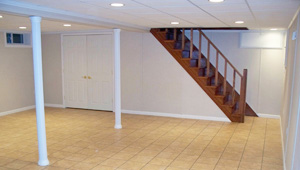 A complete finished basement system in a Sheperdsville home