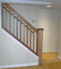Renovated basement staircase in Jasper