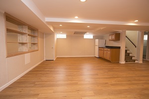 Basement finishing flooring in Evansville & nearby