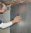 installation steps for crawl space insulation in a crawl space in Spottsville