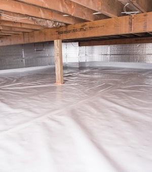 Installed crawl space insulation in Central City