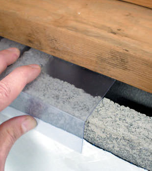 Block wall clear covering for wet crawl spaces in Fort Knox