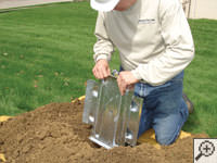 Steel earth anchor assembly installation in Boonville.