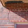 A long foundation crack that begins at a doorway of a Dawson Springs home.