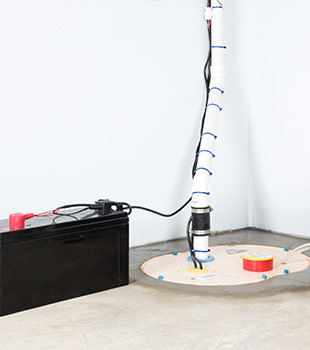 A sump pump installed in Cynthiana by Healthy Spaces