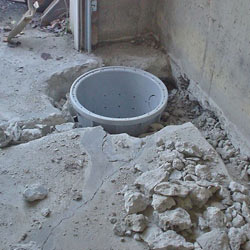 Placing a sump pit in a Vine Grove home