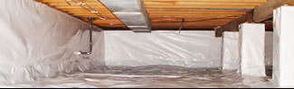 an encapsulated crawl space system in Jasper