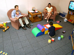 Waterproof basement flooring installed in a family room in Haubstadt, Indiana and Kentucky